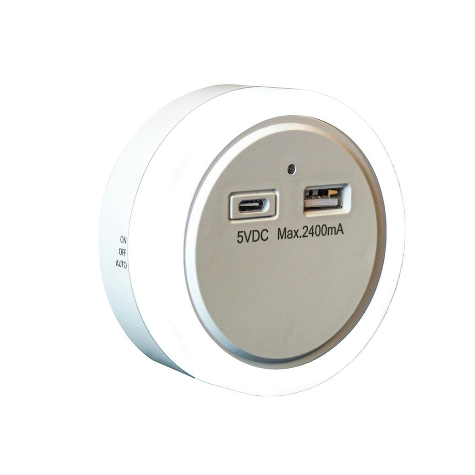 image 1 of Uni-com Night Light And Usb Charger - Multi Colour - One Size