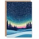 image 1 of Arctic Forest Snowfall Colourful Sky Blank For Him Or Her Art Xmas Festive Christmas Card