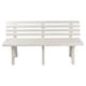 image 5 of 3-Seater Garden Outdoor Plastic Bench - 74x145x49cm | White | 1