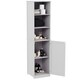 image 9 of Bath Vida Priano 1 Door 2 Shelf Tall Bathroom Cabient, White