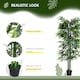image 4 of Outsunny 6ft Artificial Bamboo Tree Plant Greenery in A Pot for Home Office Planter 1.8M
