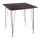 image 2 of Interiors by Premier Grey Metal and Elm Wood Table, Large Square Table, Outdoor Dining Table for Lawn, Patio