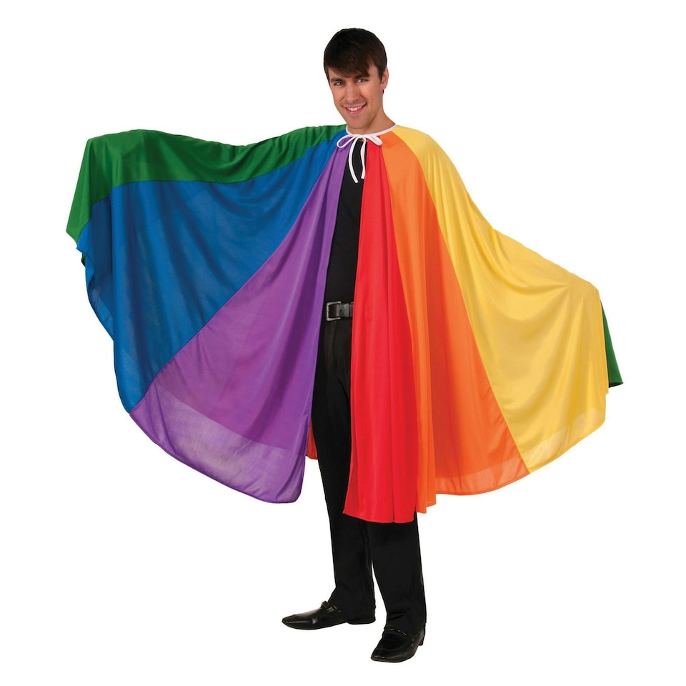 Bristol Novelty Unisex Adults Rainbow Cape - Rainbow - One Size One Size