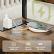 image 9 of HOMCOM Bedside Table with Charging Station for Living Room, Rustic Brown Brown