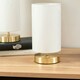 image 3 of ValueLights Francis Gold Touch Table Lamps White Shade & Bulb