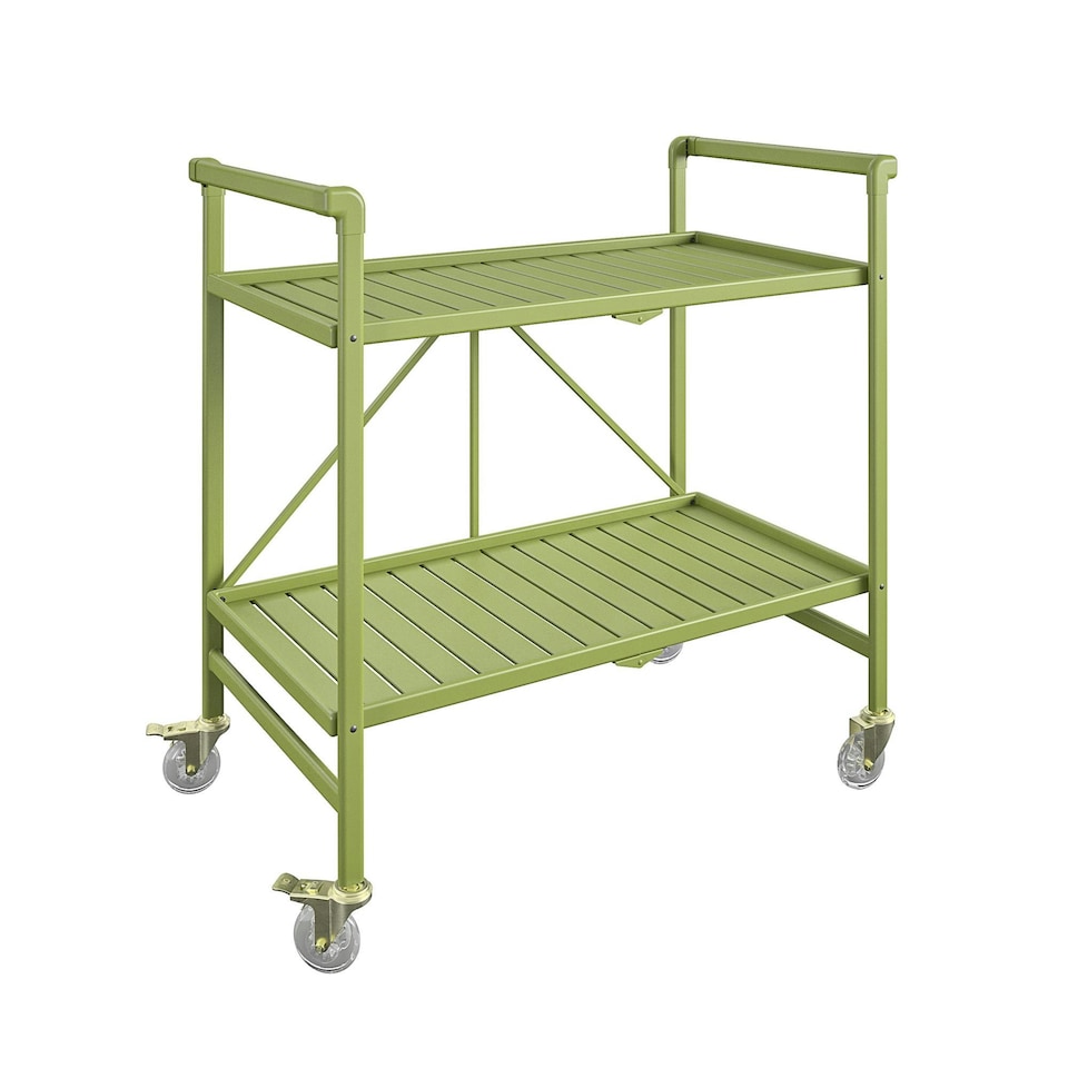image 1 of Cleo Folding Serving Cart InOut Kiwi Green