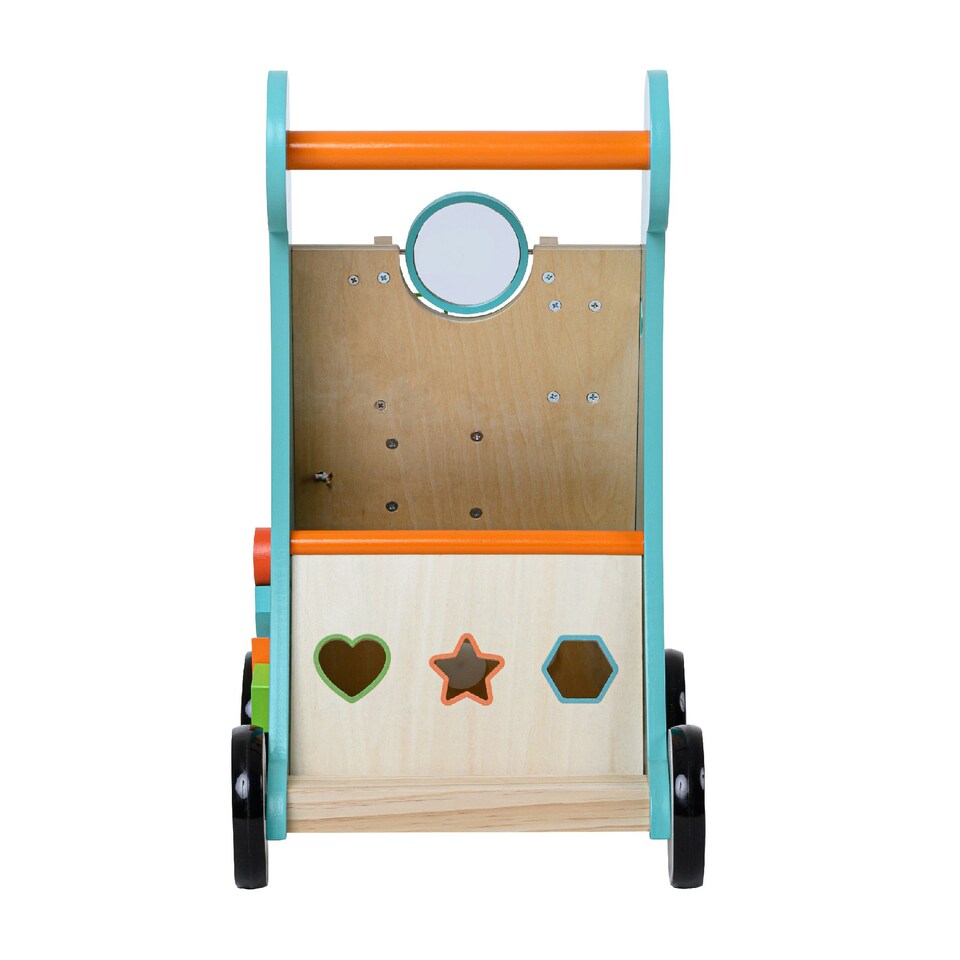 image 1 of Teamson Kids Preschool Play Lab Safari Animal Toddler Walker & Activity Station, Multi
