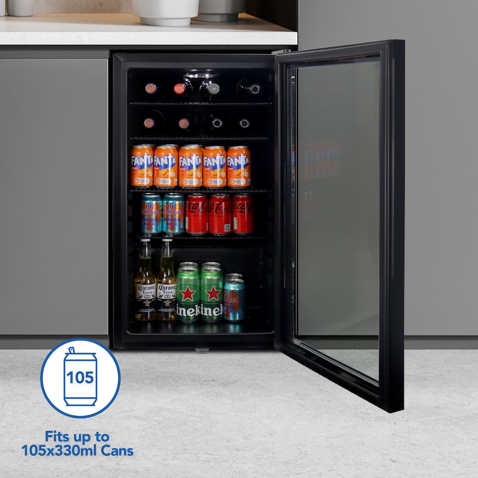 image 1 of Igenix 98L Under Counter Drinks Fridge Black