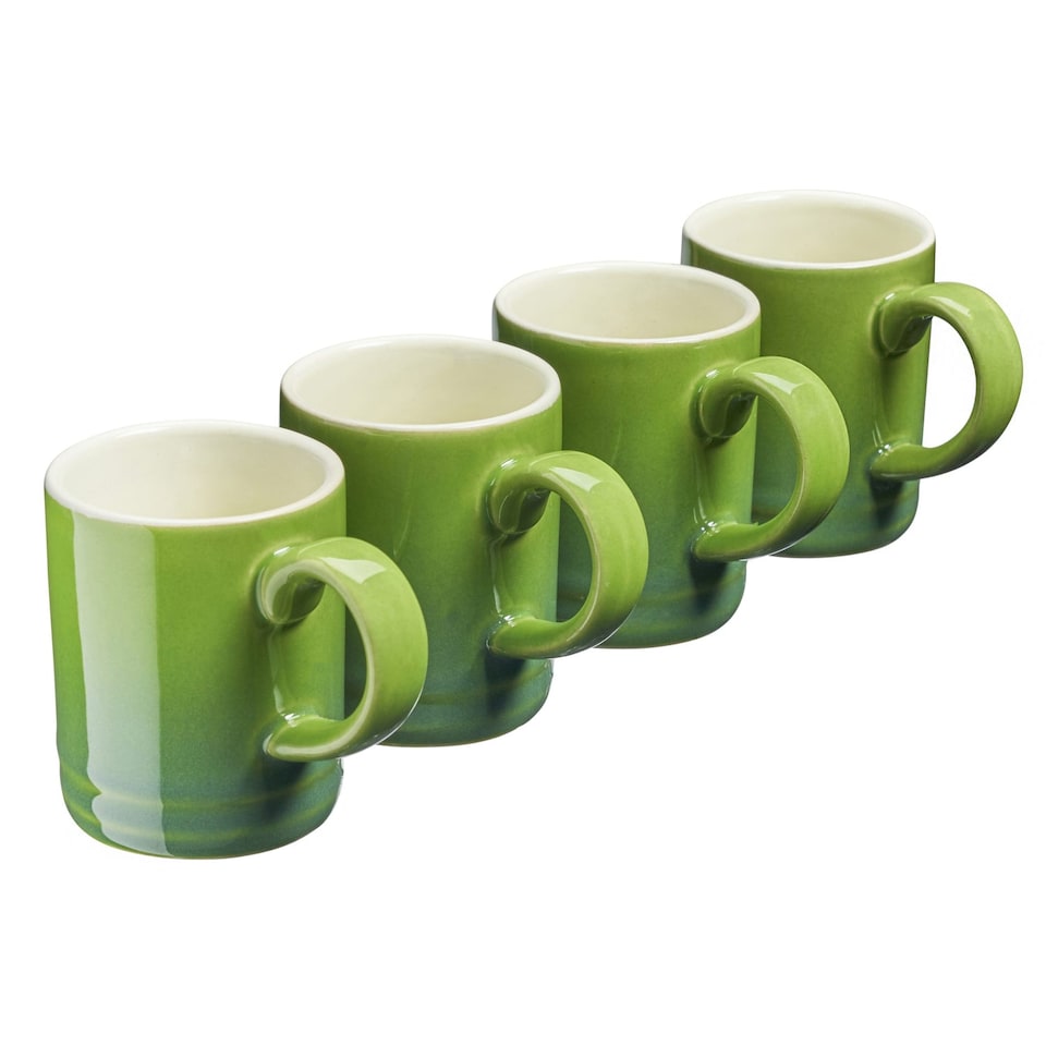 image 1 of Cooks Professional 4pc Espresso Cup Set - Stoneware Mini Mugs - 100ml | Green | Green