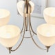 image 5 of Alton 5 Light Multi Arm Ceiling Pendant Satin Chrome, Matt Opal Glass, E14