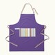 image 1 of Homescapes Osaka Purple Stripe Cotton Apron