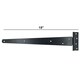 image 4 of 18” (450mm) Heavy Duty T Tee Hinges for Doors + Gates with Fixing Screws 2pc Black