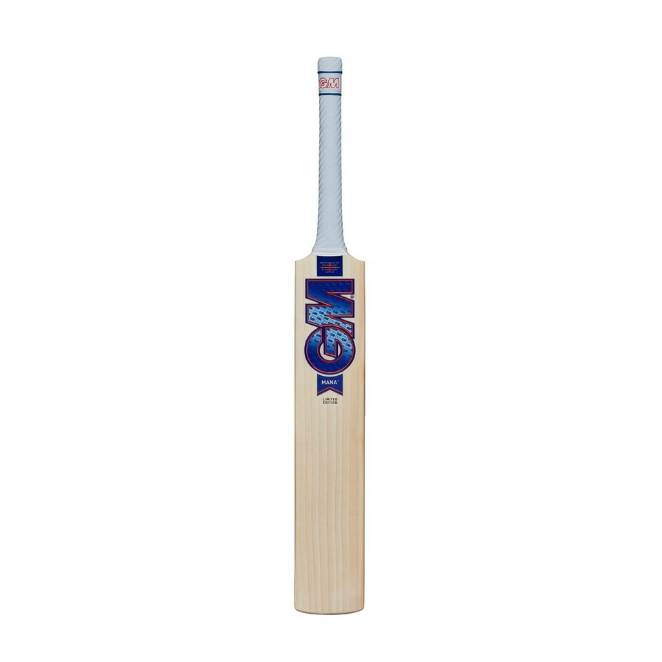 Gunn And Moore Mana Kashmir Willow Cricket Bat - Natural/Blue/White - 4