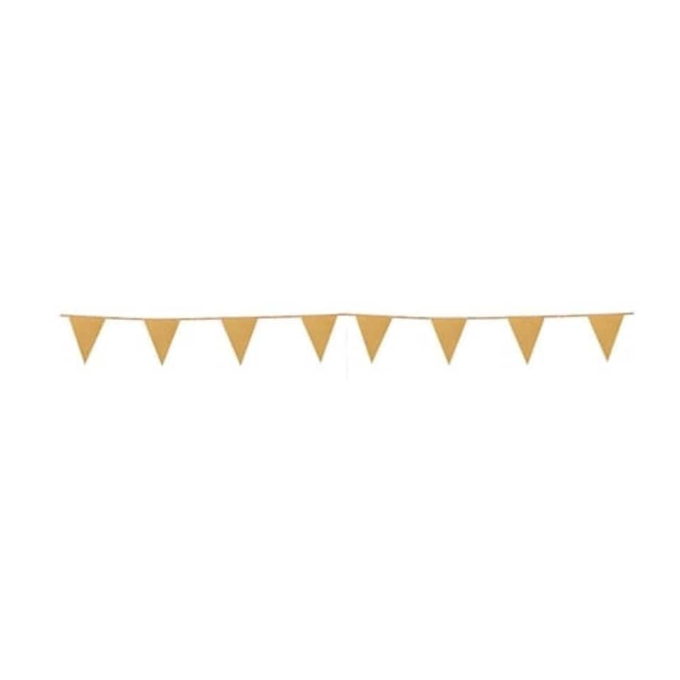 Gold Glitter Cardboard Pennant Bunting 6m
