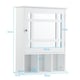 image 7 of COSTWAY Bathroom Wall Storage Cabinet Medicine Organizer White White