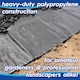image 2 of Harbour Housewares 110gsm Weed Control Membrane Set with Pegs & Plates - 2m x 10m | Black | Black