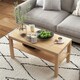 image 6 of HOMCOM Coffee Table with Storage Shelf, Rectangular Centre Table, Natural 
