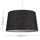 image 3 of ValueLights Doretta Black Ceiling Pendant Shade & Bulb