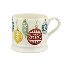 Mug: 1 x 175ml Emma Bridgewater Baubles Mug, Ceramic White