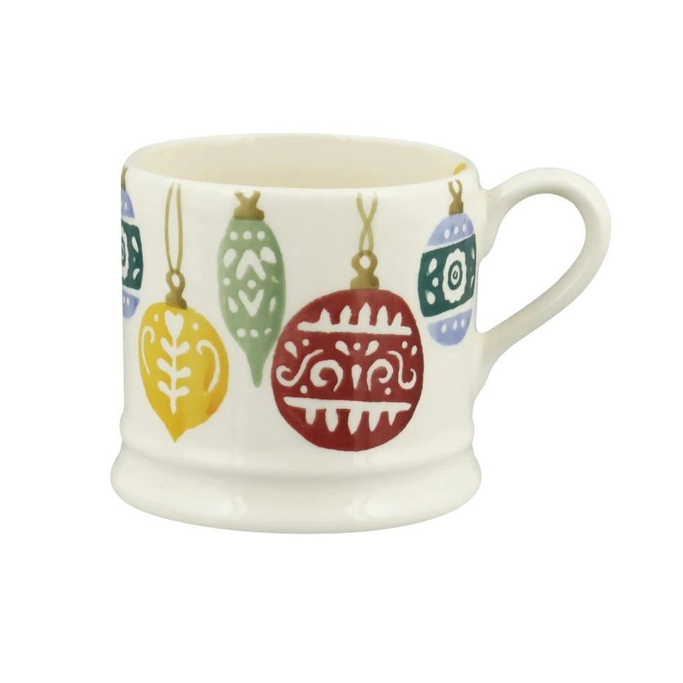 image 1 of Mug: 1 x 175ml Emma Bridgewater Baubles Mug, Ceramic White