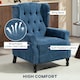 image 4 of HOMCOM Manual Reclining Armchair Recliner with Footrest Royal Blue Blue