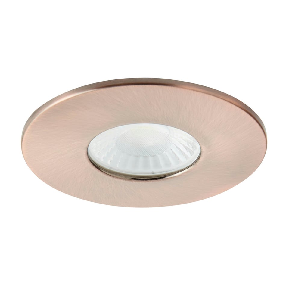 image 1 of BHS Nate LED Fixed Fire Rated IP65 Recessed Spotlight | Copper | Antique Copper | 1
