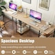 image 7 of COSTWAY L-Shaped Computer Desk Writing Desk Workstation Natural N/A