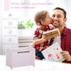 image 3 of HOMCOM 40x60cm Kids Storage Box Toy Organiser for Child 3 Yrs+ Bedroom Pink Pink | 60cm x 40cm x 48cm