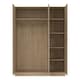 image 5 of Brande Wardrobe with 3 Frame Doors in Jackson Hickory Oak