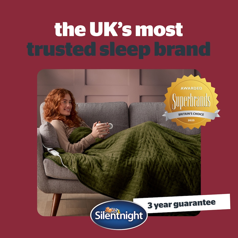 image 1 of Silentnight Comfort Control Heated Throw Fleece Electric Blanket Fast Heat Up