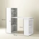 image 7 of HOMCOM 120cm Computer Desk Bookshelf Writing Table 6 Shelves White
