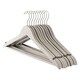 image 1 of Harbour Housewares Wooden Clothes Hanger - Grey - Pack of 10 - Wooden Hanger Coat Hanger Suit Hanger Jacket Hanger Shirt Hanger Trouser Hanger