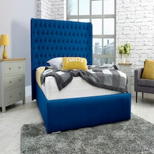 Terra Plush Double Bed Frame - Blue
