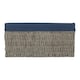 image 3 of Large Paper Rope Storage Basket with Navy Blue Cotton Lining | Blue | Blue | L