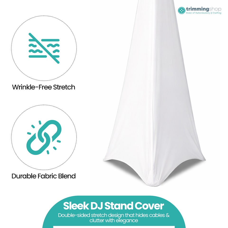 image 1 of Double-Sided Stretch Tripod Speaker DJ Stand Cover - Pack of 1