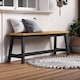 image 1 of Corona Live Edge Dining Bench - Double Seater Wooden Bench in Black or Grey Finish | Black | Black | One Size | 1