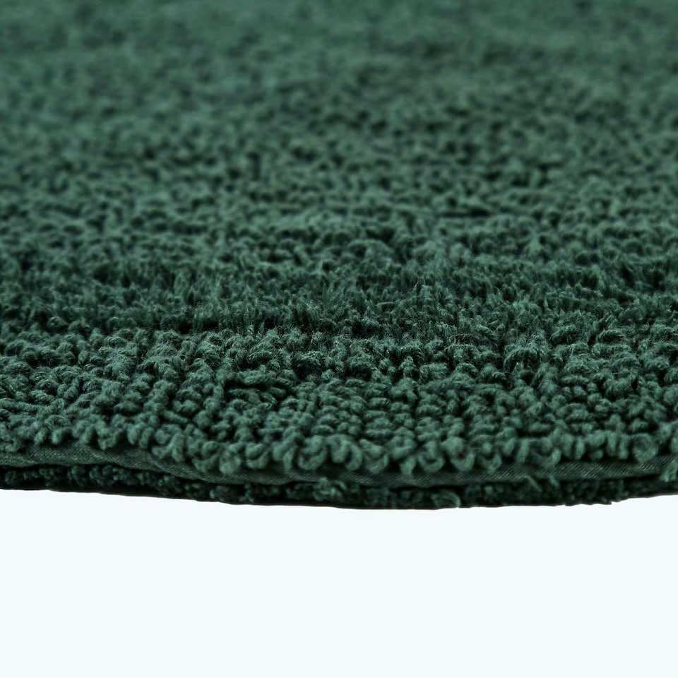image 1 of Homescapes Luxury Reversible Cotton Pedestal Mat - Forest | Green | Forest Green