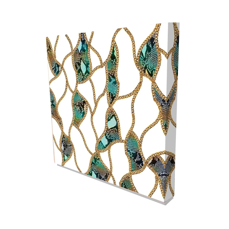 image 1 of Trendy Chains Snake and chain background ( Canvas Print) 20cm x 20cm