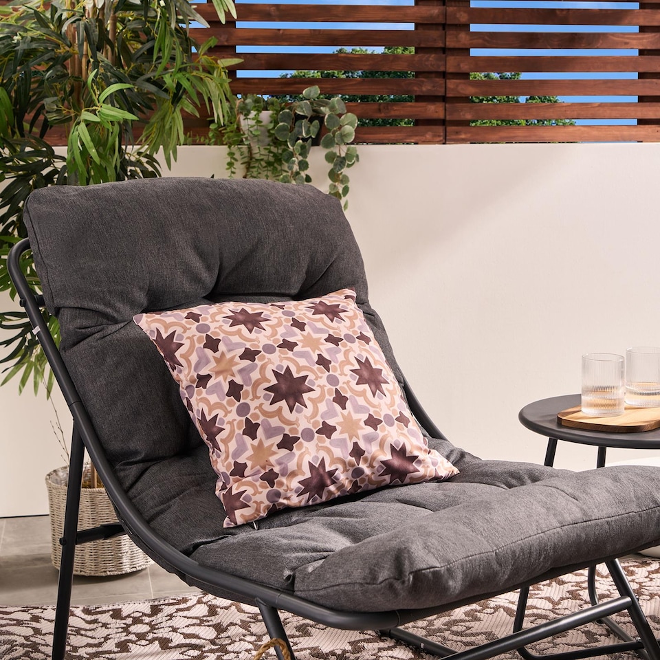 image 1 of OHS Mykonos Bistro Set Outdoor Table Chair Garden Patio Furniture | Grey