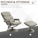 image 6 of HOMCOM Faux Leather Recliner Chair w/ Ottoman Swivel Lounge Seat w/ Footstool