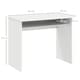 image 3 of HOMCOM Modern Computer Desk, Home Office Table, Small Writing Desk with Storage Shelf, 90 x 50cm, White Wood Grain