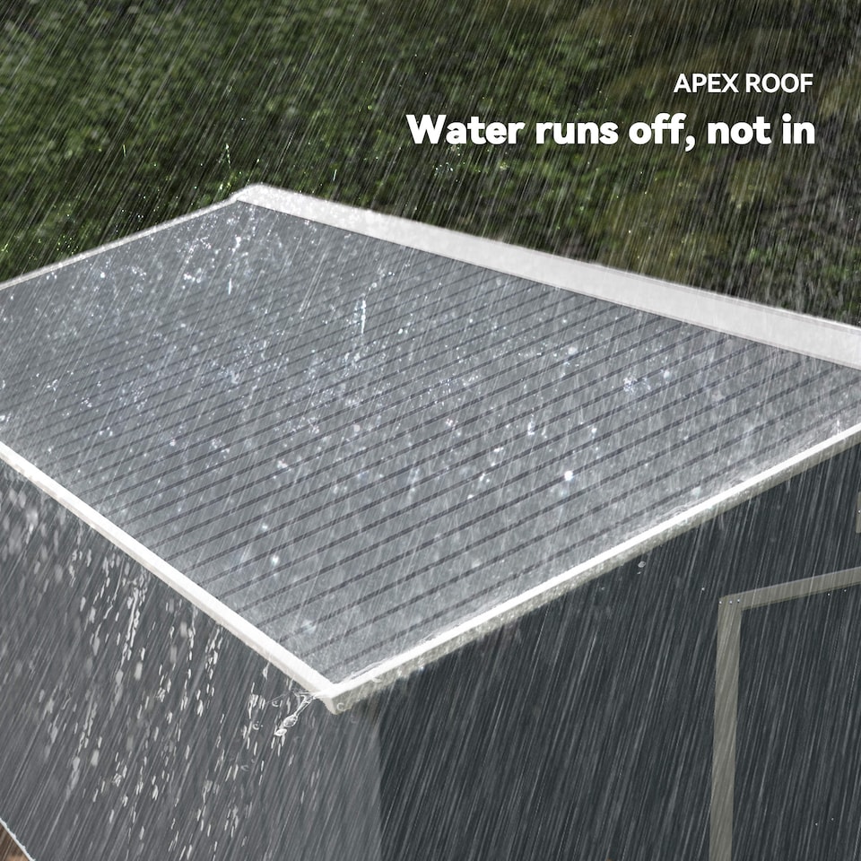 image 1 of Outsunny 13 x 11ft Metal Garden Shed, Outdoor Storage Tool House with Ventilation Slots, Foundation Kit and Lockable Double Doors, Grey