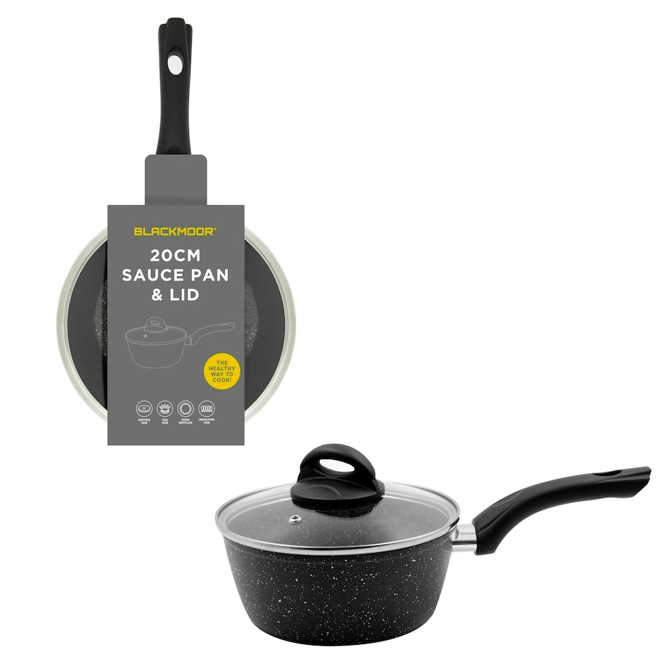 image 1 of Blackmoor 65820 Classic 20cm Saucepan with Tempered Glass Lid