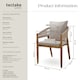 image 6 of Garden Chair Manacor in a Corded Design with Acacia Wood Frame and Matching Cushions | Cream | sand | One Size | 4