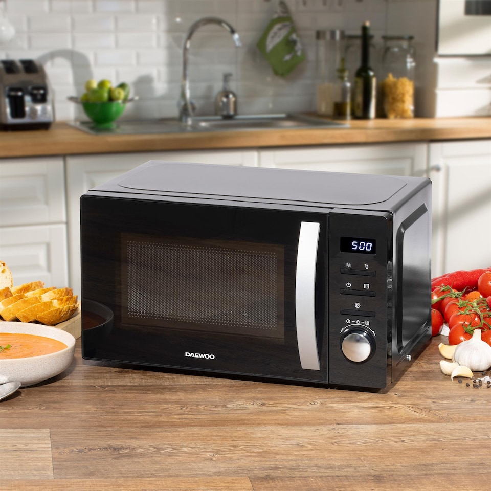 image 1 of Daewoo 20L 800W Black Digital Microwave | Black | 20L