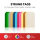 image 2 of Pack of 30 Assorted Colour Luggage Strung Tags 75 x 135mm
