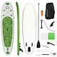 image 1 of HOMCOM 10ft Inflatable Surfing Board W/ Paddle, Fix Bag, Air Pump, Fin, Backpack Green