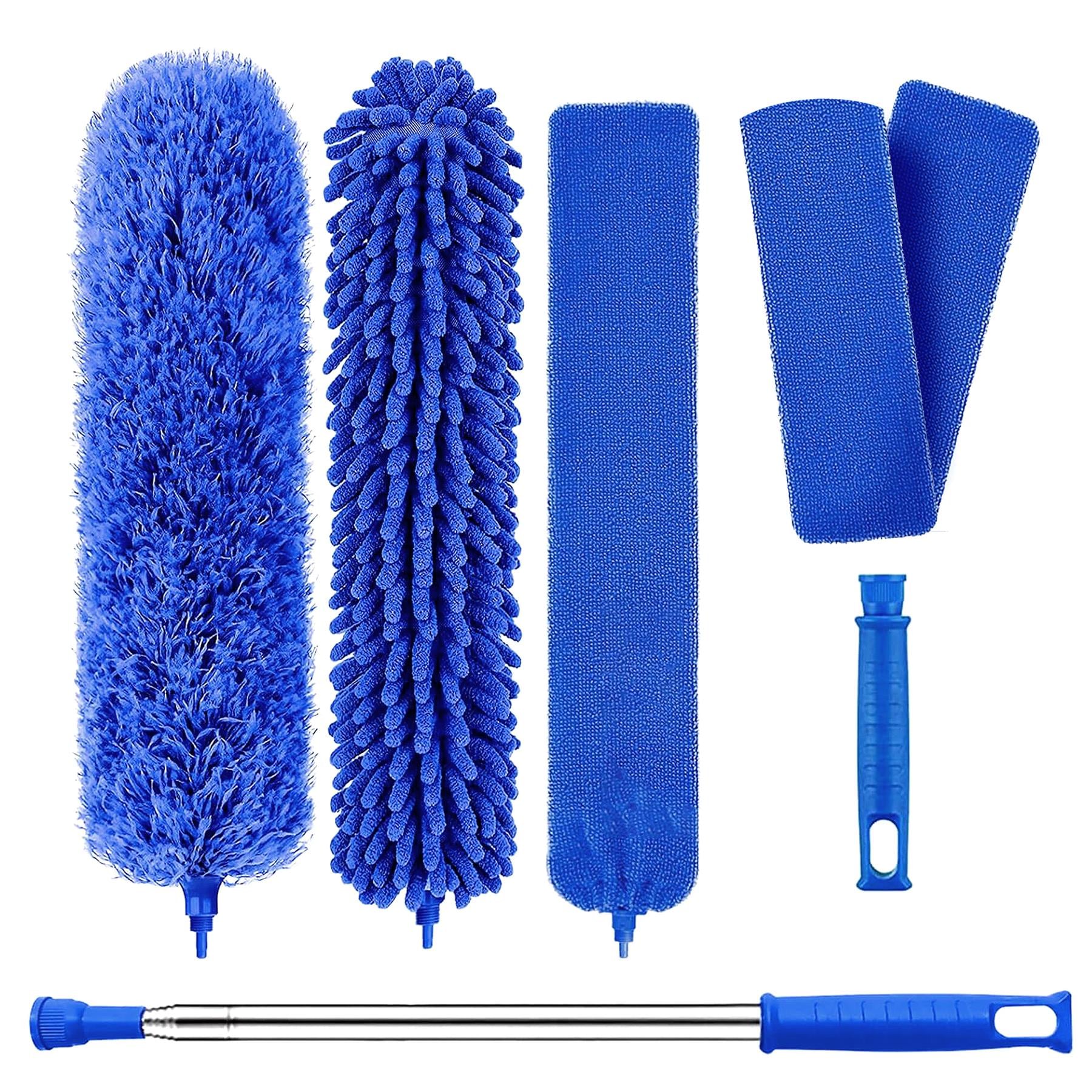 GEEZY 6 In 1 Duster Pack Microfiber Cleaning Tool Set Blue
