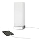 image 1 of ValueLights Lazio Pair of Silver Table Lamp Touch On/Off White