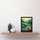 image 2 of Valley Modern Digital Aesthetic Sunrise Black Framed Wall Art Print A4